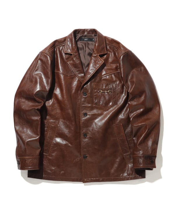 vaporise レザージャケット VAPORIZE レザージャケット ブラウン beams