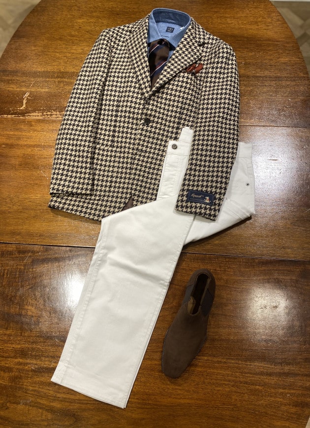 Neutral houndstooth jacket.｜ビームスF 新宿｜BEAMS