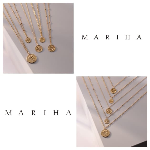 《MARIHA》コインモチーフネックレス ゴールド 60 cm