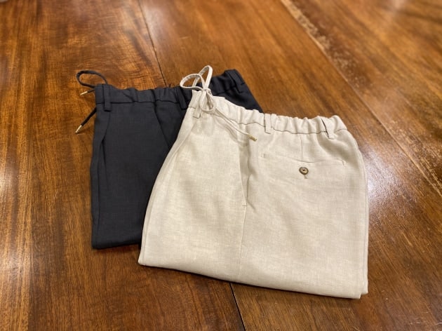 Easy linen trousers.