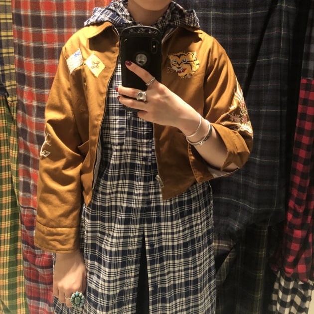 何通りも着回しできる！！チェックフーデッドワンピース