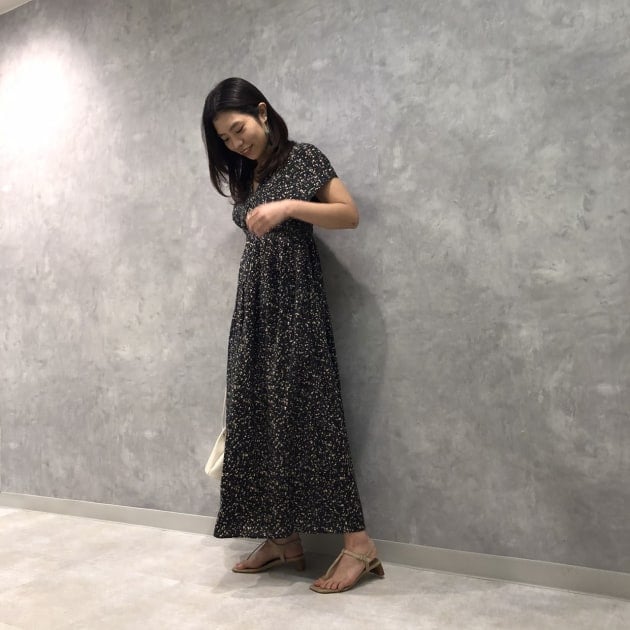 MARIHA ブラックドットマキシドレス MARIHA ブラックドットマキシドレス