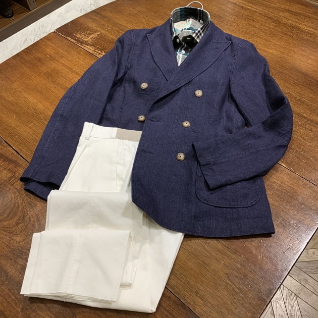 LINEN DOUBLE BREASTED