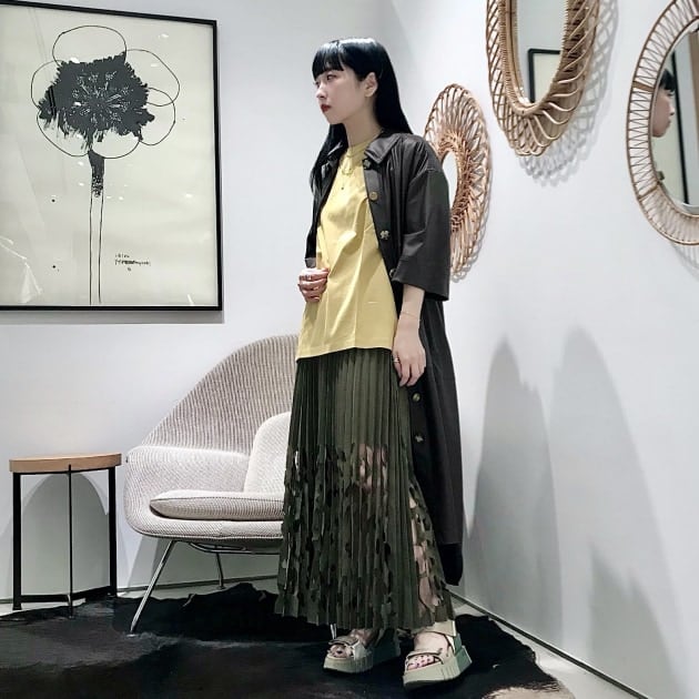 激安大特価！】 ERIKA CAVALLINI レザースカート ロングスカート