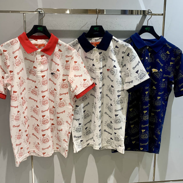 BEAMS GOLF ハンバーガー柄　ポロシャツ M ビームスゴルフ ハンバーガー柄ポロ♪｜ビームス ゴルフ 松坂屋名古屋店｜BEAMS