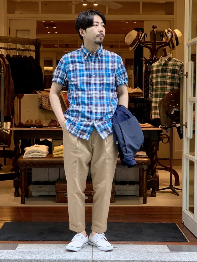 Summer SET UP ～Madras Check Shirts&Chino Trouseres～｜BEAMS PLUS