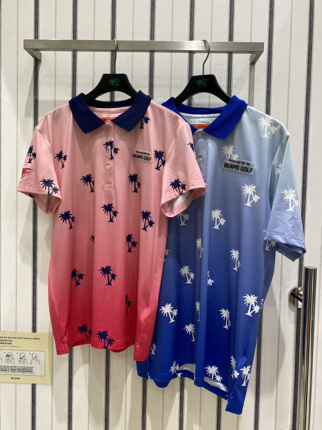 BEAMS GOLF ヤシの木ポロシャツM - ウエア