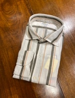 Multi stripes linen shirt.