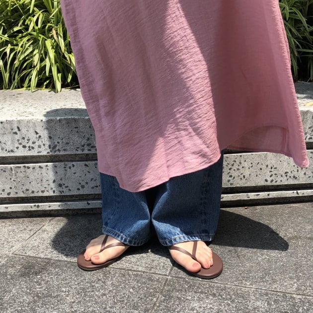 レーヨンリネン ドルマンスリーブ ワンピース