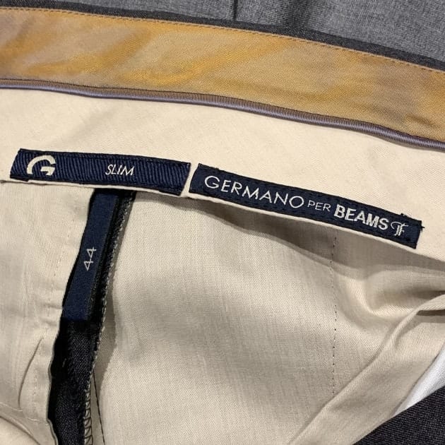 セール最終価格 GERMANO BEAMS 千鳥パンツ 2タック 未使用品】 パンツ