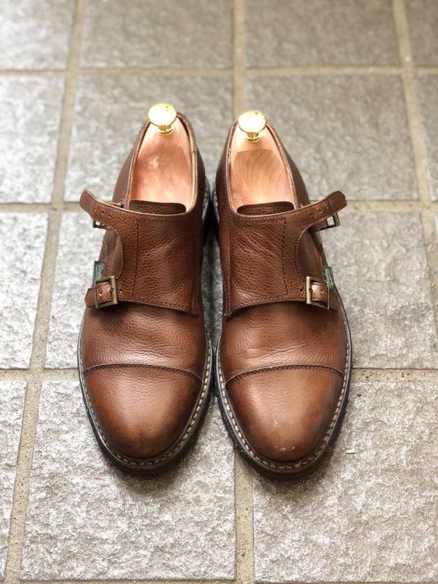 Paraboot / POE スコッチレザー ダブルモンクストラップシューズ