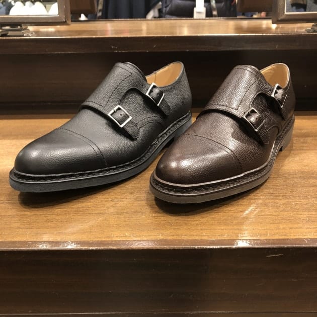 Paraboot / POE スコッチレザー ダブルモンクストラップシューズ