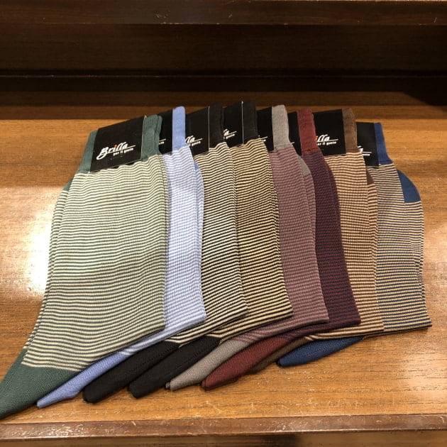 ＜Brilla per il gusto＞ボーダーソックス