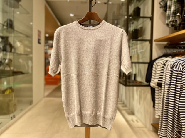 BEAMS F（ビームスF）＞半袖クルーネックニットが再値下げに