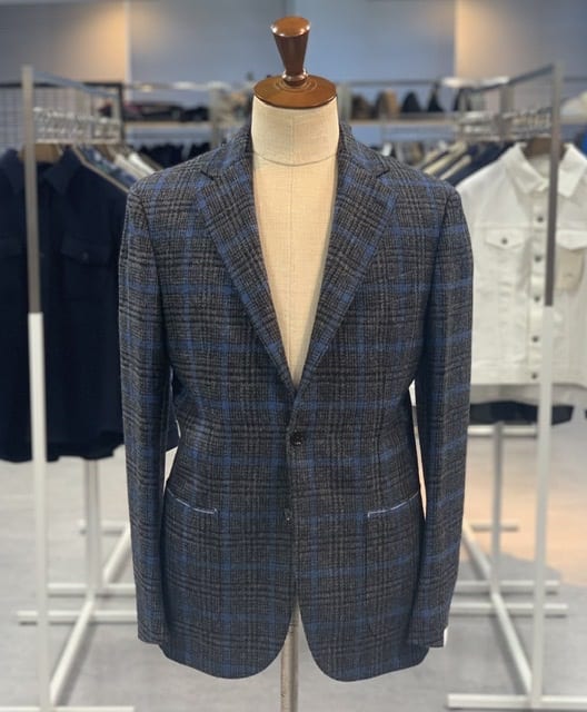 De Petrillo〉glen plaid + blue pane jacket ｜ビームス ハウス