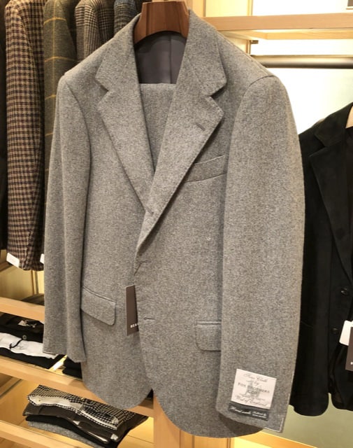 カスタムテーラービームス×カノニコ生地 テーラード 背抜き ブラウン Mサイズ カスタムテーラービームス×カノニコ生地 テーラード 背抜き