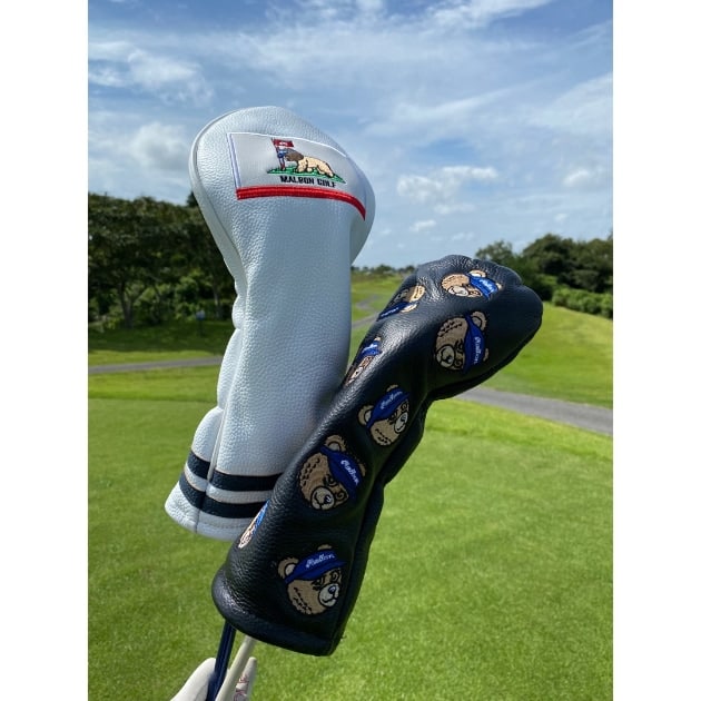 BEAMS ビームス GOLF ゴルフ クラブケース ヘッドカバー 5点 黒緑白系