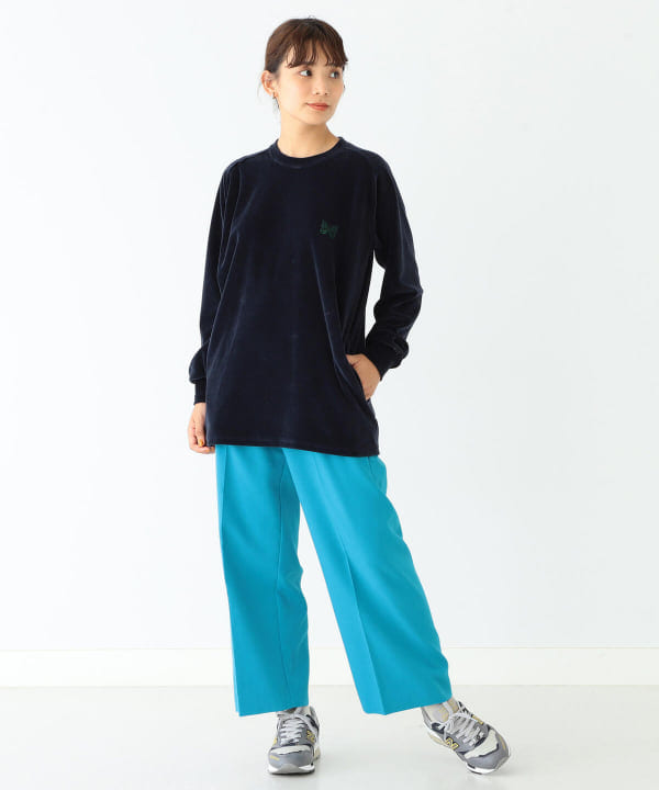 新品 Needles × BEAMS BOY / 別注 Velour Crew トップス ニット