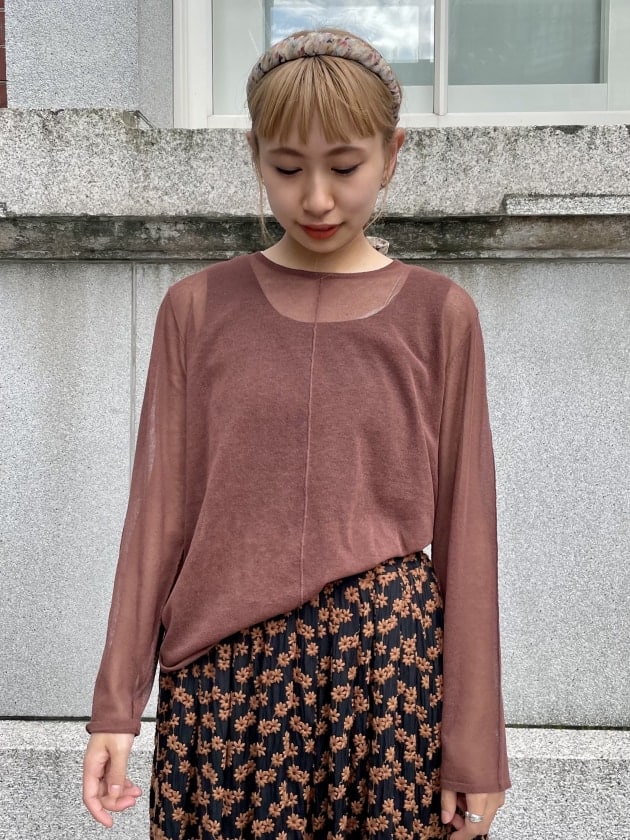 スカートFUMIE TANAKA × Ray beams 刺繍ギャザースカート