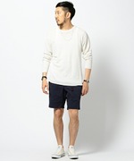 爽快リネンクルーニット