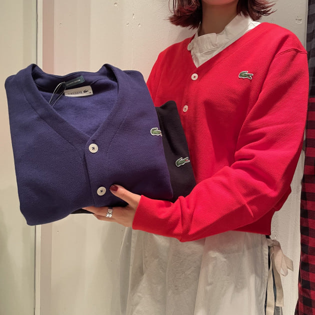 LACOSTE - ラコステ ビームスボーイ 別注 Vネックカーディガン