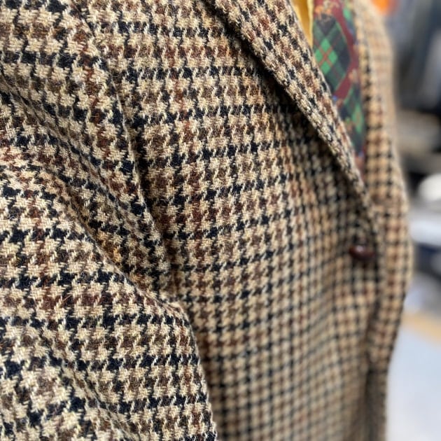 BEAMS PLUS HARRIS TWEED ガンクラブチェック テーラードジャケット 