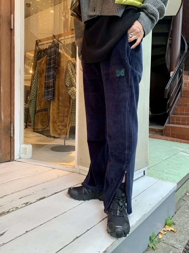 NEEDLES×BEAMS BOY別注VELOUR ZIP PANTS - その他