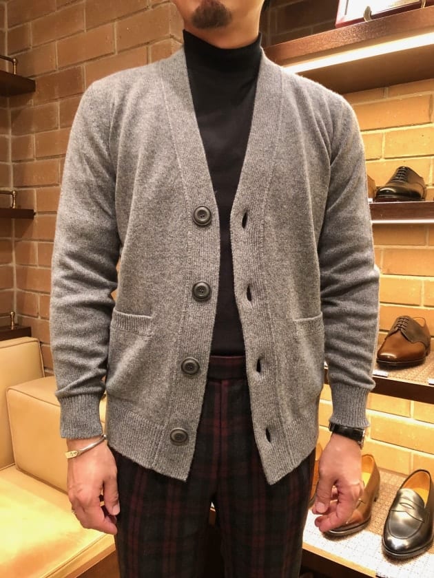 FILIPPO DE LAURENTIIS ウールカシミヤ カーディガン 50