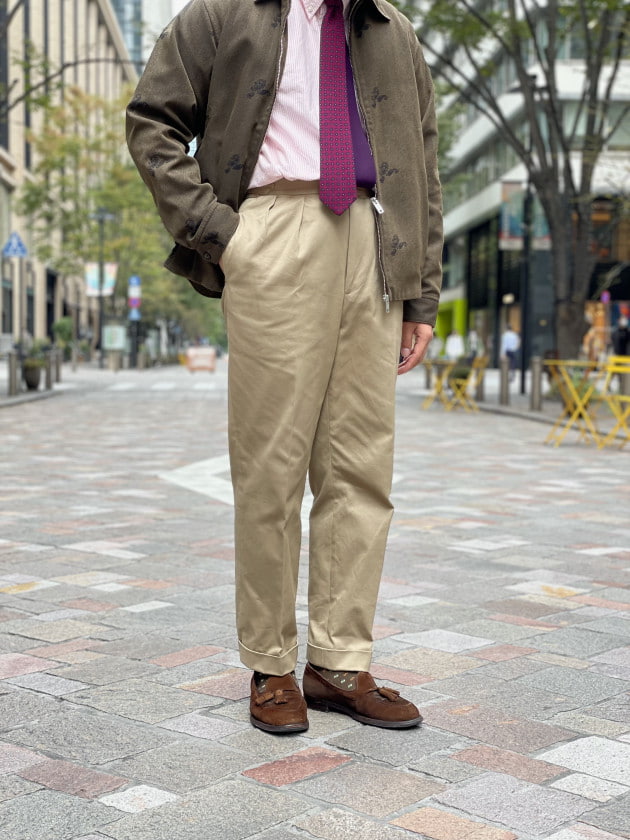 バリーブリッケン BARRY BRICKEN SIDE ADJUSTER 2 PLEATS TROUSERS