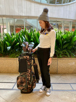 女性にもおすすめ！カモフラ柄キャディバッグ