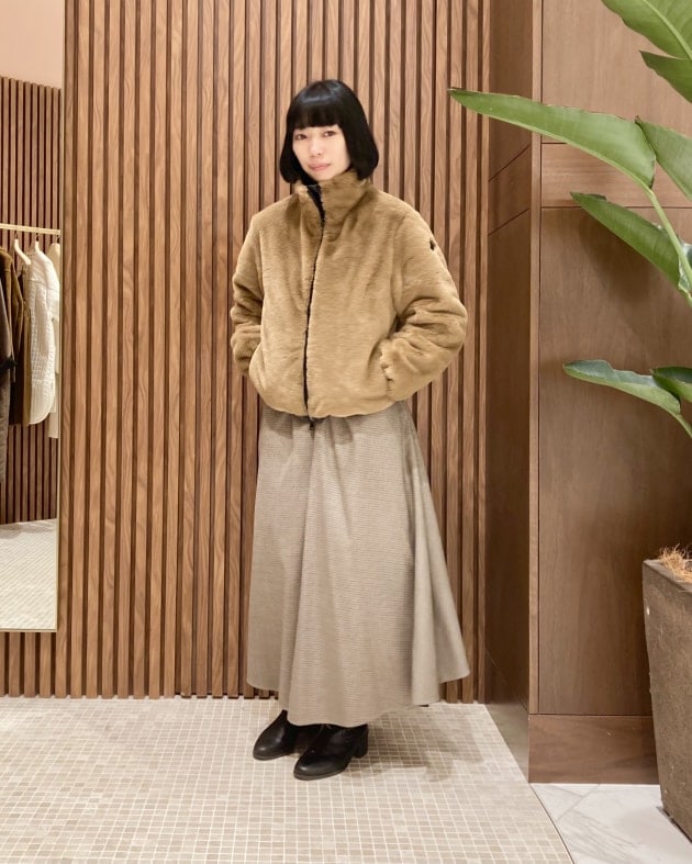 MONCLER - モンクレール ADOXE GIUBBOTTO ファー×ナイロン
