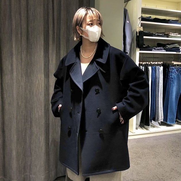 BEAMS フリースイージーピーコートネイビー XL