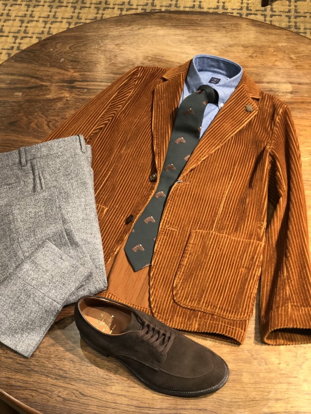 LARDINI＞ コーデュロイジャケット：やっぱりプリンが好き編