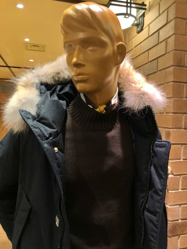 WOOLRICH BEAMS ファー付きダウンジャケット XS