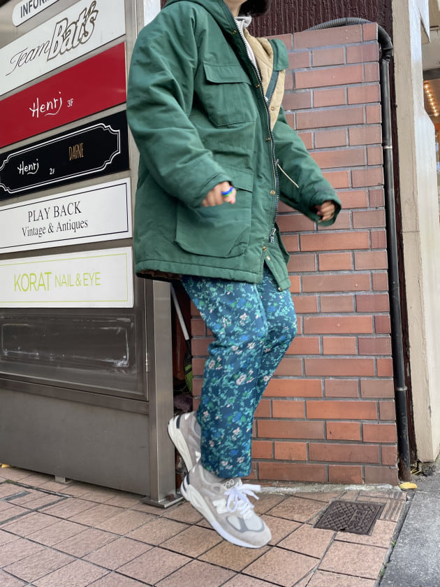 ビームスボーイ ゴブラン テーパード パンツ 花柄 小花 総柄 柄