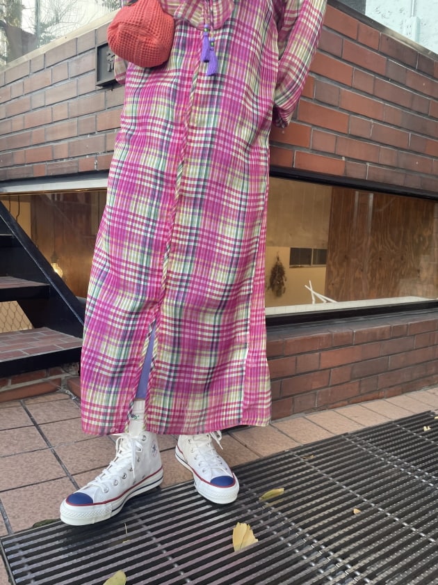レトロ可愛いチェックシフォンワンピース！♡｜ビームス ボーイ