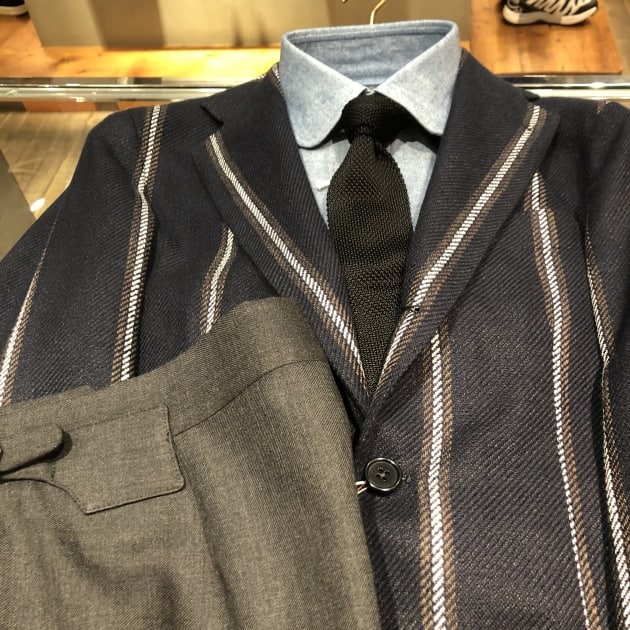 セットアップ対応】CANONICO ウールモヘア スラックスパンツ