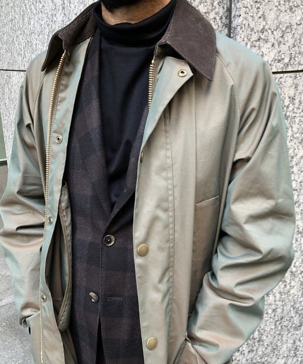 Barbour × BEAMS F / バブアー別注 BEDALE 玉虫色-