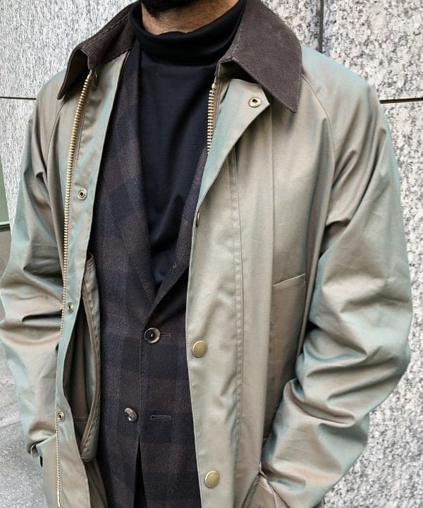 Barbour × BEAMS F / バブアー別注 BEDALE 玉虫色 abitur.gnesin