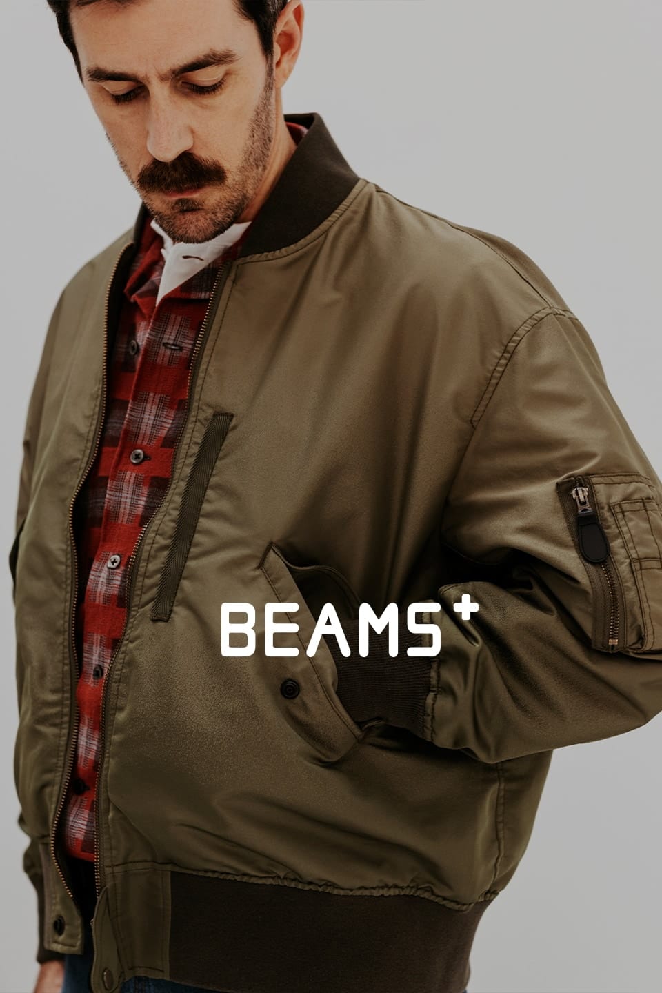 BEAMS PLUSウールシルク混 BEAMS PLUS（ビームス プラス）強撚ウール チェック 1ボタン