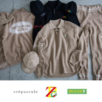 Zepanese Club × crepuscule × BEAMS Tのトリプルコラボレーション