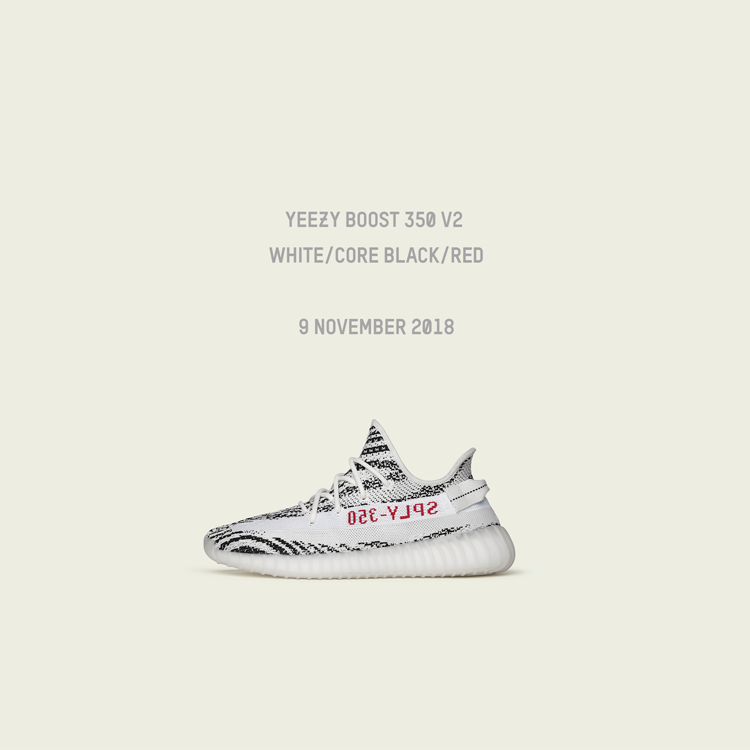 YEEZY BOOST 350 V2 WHITE/CORE BLACK/RED 