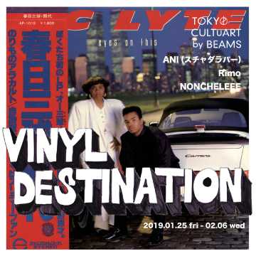 ANI（スチャダラパー）、Rimo（グラフィックデザイナー）、NONCHELEEE（イラストレーター）の3名による『VINYL DESTINATION 展』を開催