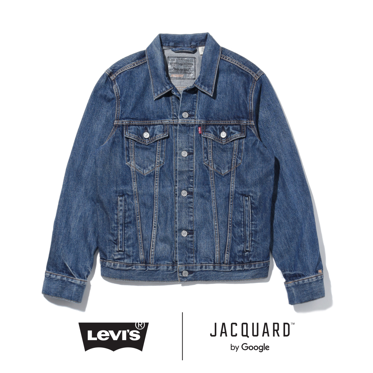 Trucker Jacket with Jacquard 