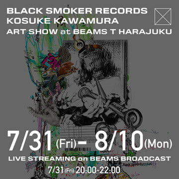東京アンダーグラウンドシーンの重役を担う BLACK SMOKER RECORDS × 河村康輔のアートショーを開催