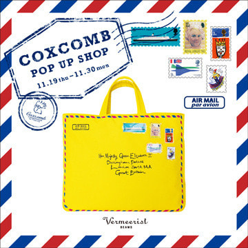 ハンドドローイングペイントを施したレザーアイテムを得意とするブランド＜COXCOMB＞のポップアップショップを開催