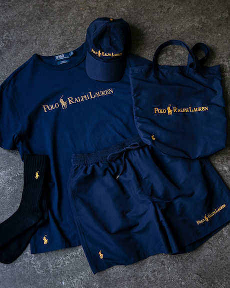 Navy and Gold Logo Collection” Special order made by BEAMS for