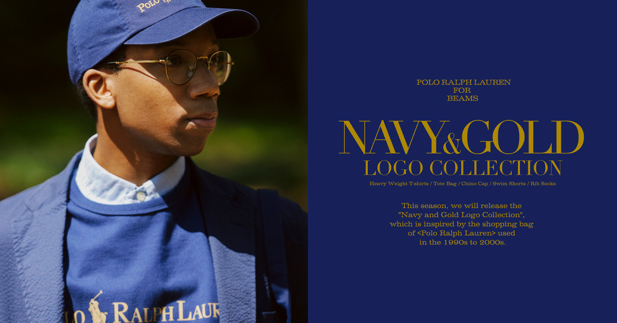 BEAMSが＜POLO RALPH LAUREN＞に別注した 『Navy and Gold Logo ...