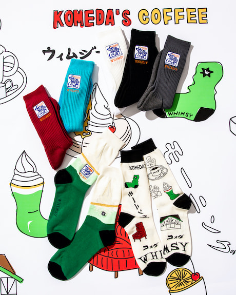 whimsy socks コメダ珈琲