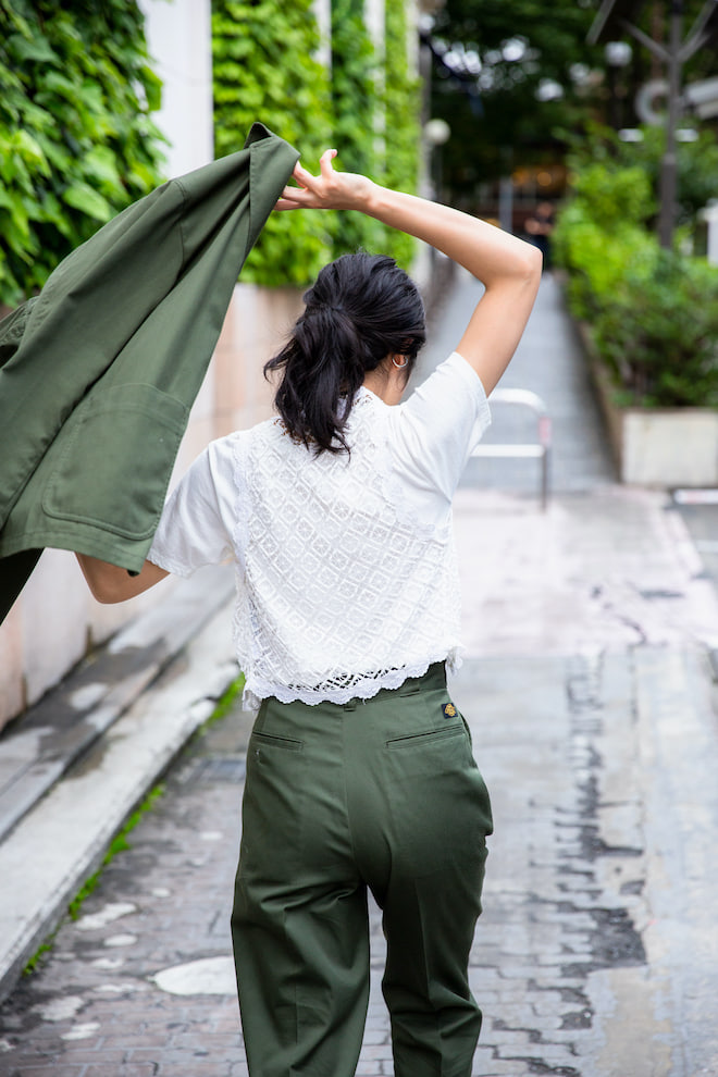 佐田真由美　THE FLOWER SHOP Dickies＞コラボ　セットアップ